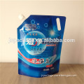 Customized reusable 2L plastic laundry detergent spout pouch